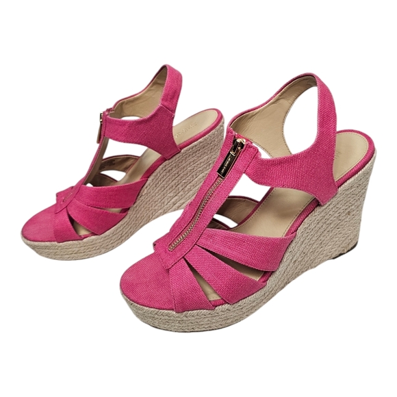 MICHAEL Michael Kors Berkley Wedge Heel Sandals, Pink, Size 10M - Picture 2 of 8